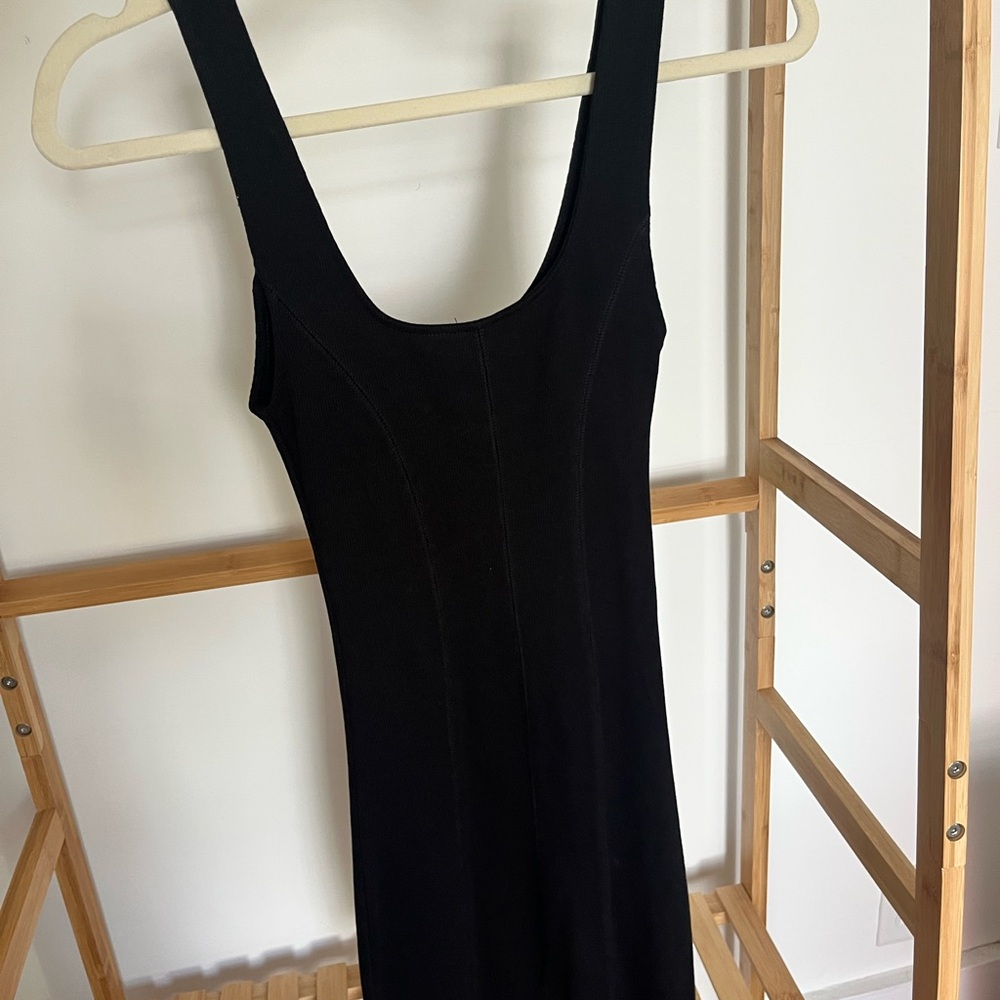 Zara ribbed little black dress